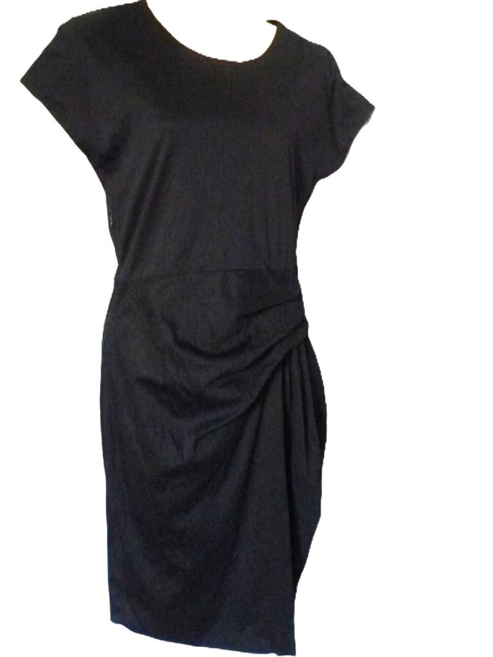 JIL SANDER BLACK COTTON SHEATH DRESS SIZE 2-4